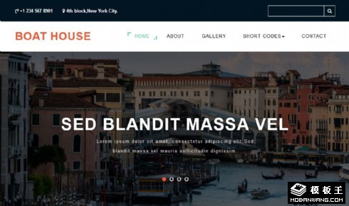 水乡旅行动态响应式网页模板