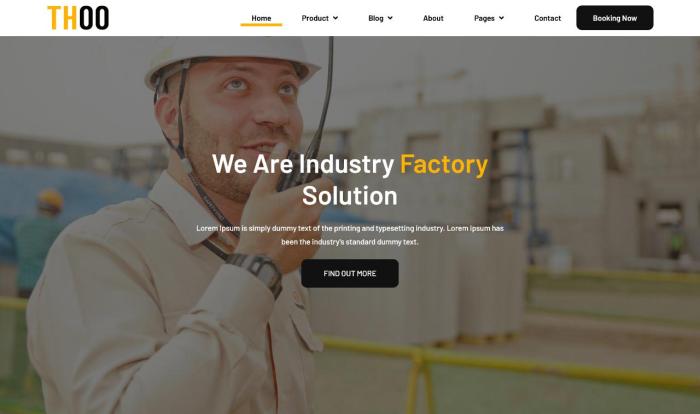 工业产品供应商工厂网站模板