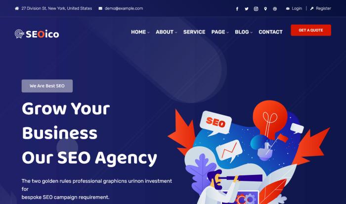 创意SEO营销服务机构网站模板