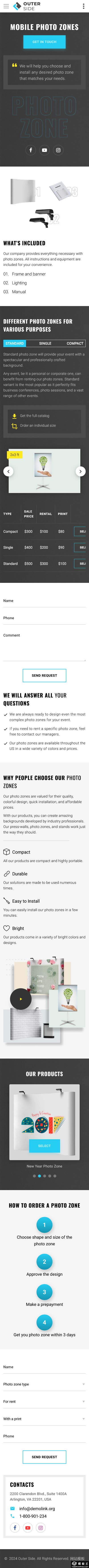 移动摄影棚租赁单页营销模板-手机预览