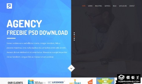 创意企业营销动态响应式网页模板