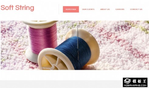 针织彩线工艺网页模板