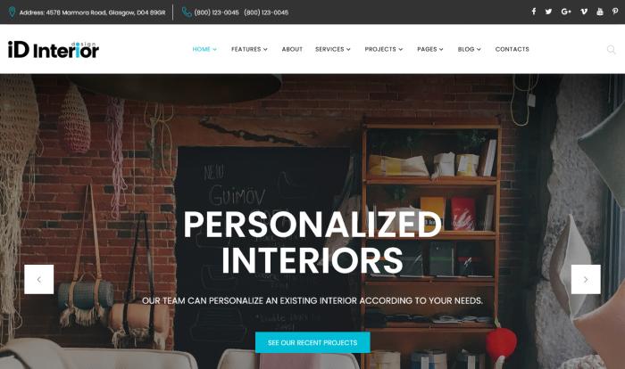 定制化室内设计专家网站模板