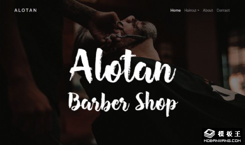 时尚创意发型展示自适应网站模板