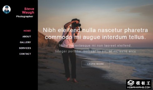 摄影作品动态展示响应式网页模板