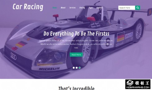 汽车赛车俱乐部响应式网页模板