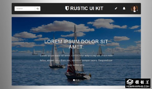 多功能uikit框架响应式网页模板