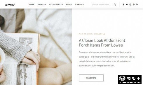 生活日志聚合响应式网站模板