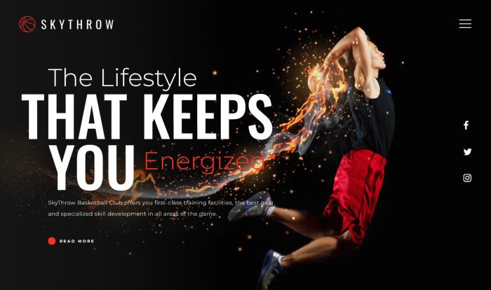 专业篮球俱乐部网站模板