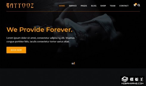 纹身艺术展示响应式网站模板