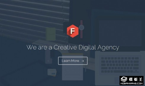 简洁扁平风格信息网页模板