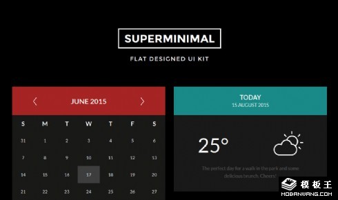 黑色UIKIT组件响应式网页模板