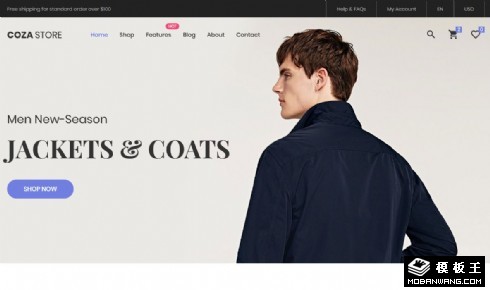 简约通勤服饰商店响应式网站模板