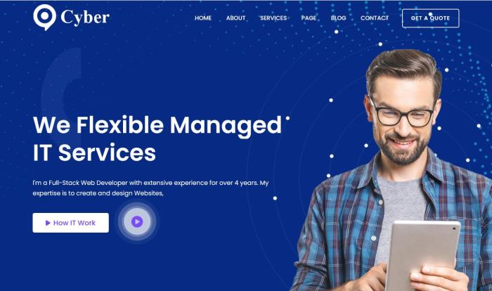 IT服务管理公司专业网站模板