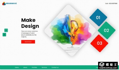 灵感创意设计响应式网页模板