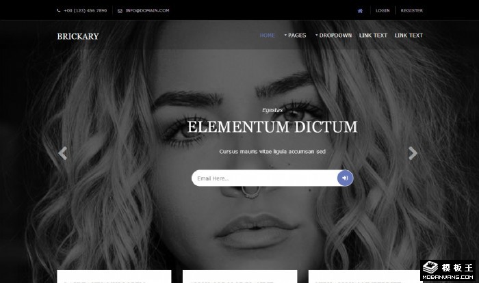 模特造型展示网页模板