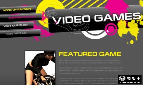 游戏应用购买网页模板