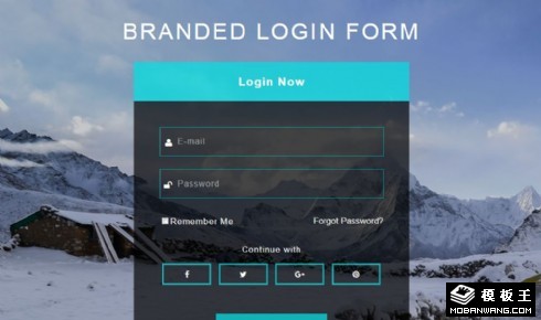 冰峰登录框响应式网页模板