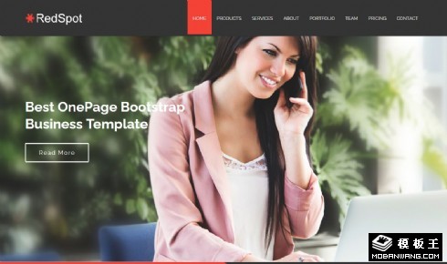 红点商务公司响应式网页模板