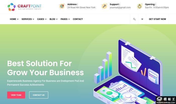 企业财务分析咨询网站模板