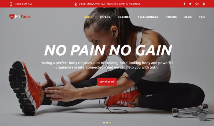 高效塑形健身训练着陆页模板