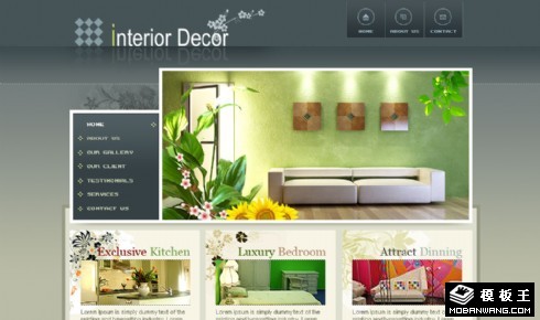 现代室内装饰公司网页模板