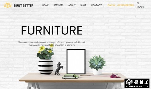 现代家居设计项目响应式网页模板