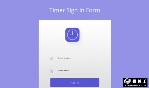 蓝色定时登录响应式网页模板