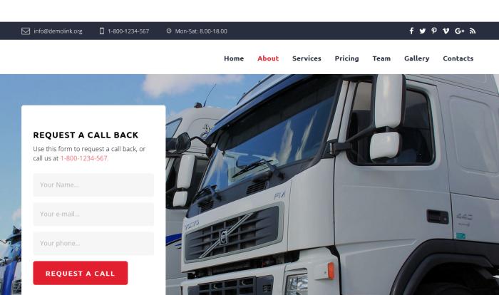 全球运输与仓储解决方案单页模板