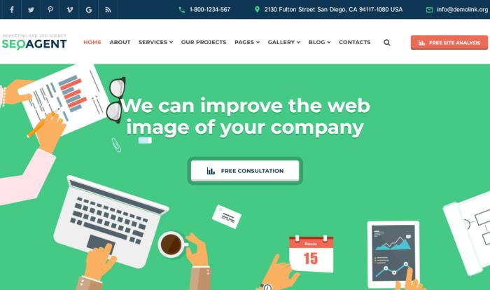 全能SEO数字营销公司网站模板