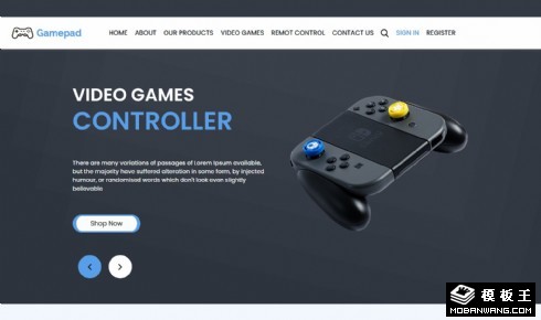 游戏主机产品响应式网页模板