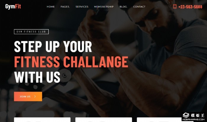 体能挑战健身馆网站模板
