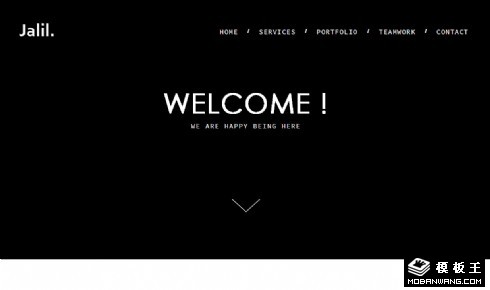 扁平黑白企业介绍响应式网页模板