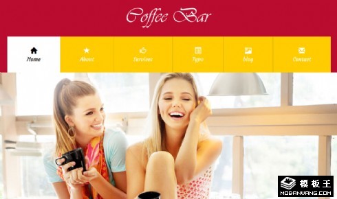 欢乐咖啡吧响应式网站模板