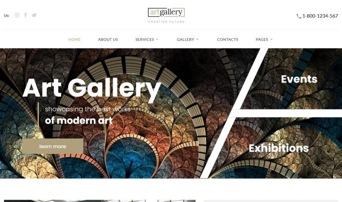 卓越现代艺术画廊网站模板