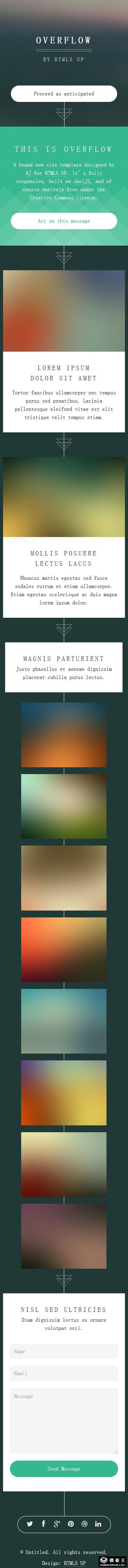 下滑浏览响应式手机网页模板