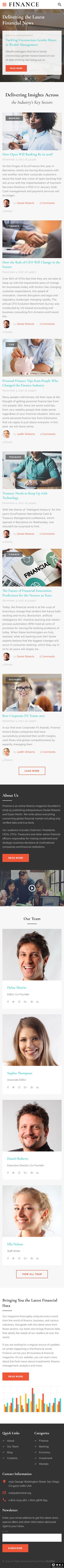 金融新闻资讯门户网站模板-手机预览