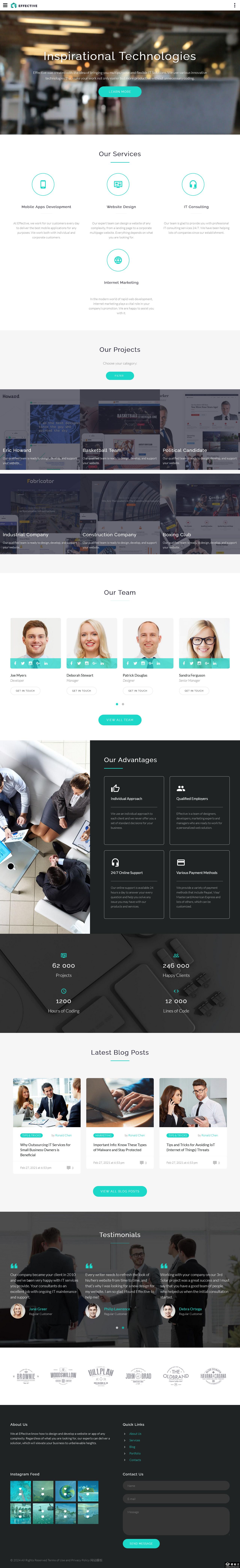 IT技术应用企业网站模板-PC预览