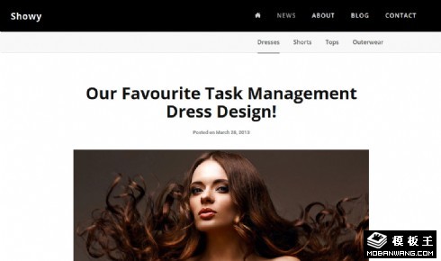 高端时尚日志响应式网页模板