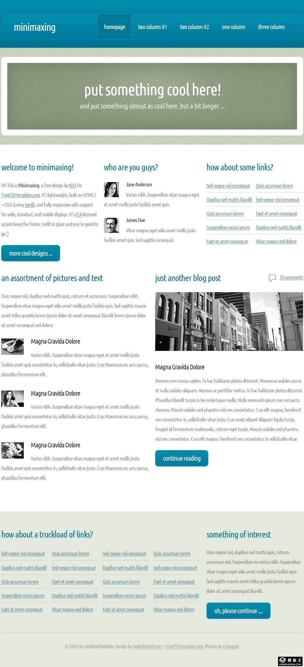 蓝色拉斯维加斯之旅网页模板