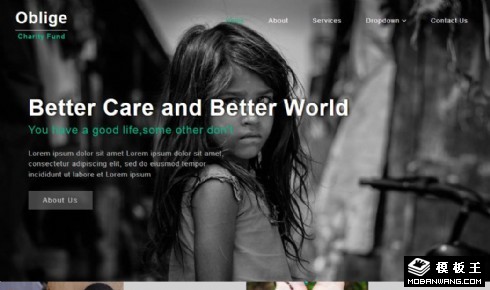 儿童慈善基金响应式网页模板