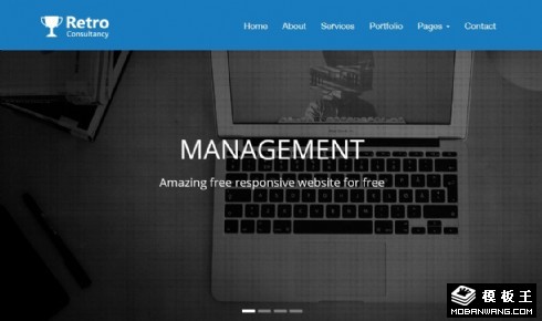 经典咨询服务响应式网页模板