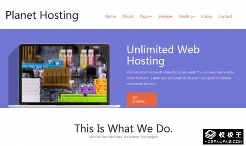 主机托管计划响应式网页模板