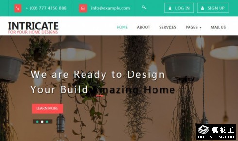 灯饰设计服务响应式网页模板