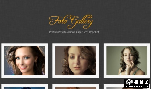 黑色照片画廊网页模板