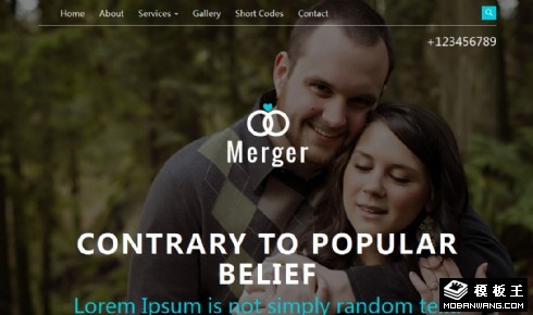 婚礼活动策划响应式网页模板