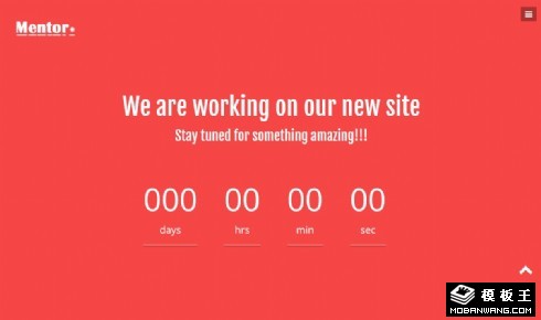 红色倒计时响应式网页模板