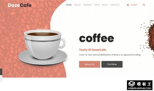 咖啡馆产品服务展示响应式网页模板