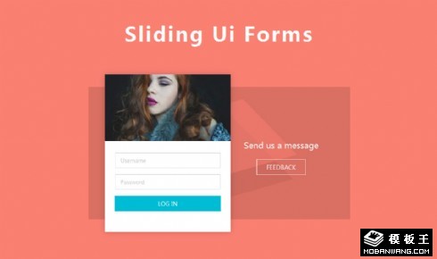 登录及反馈表单响应式网页模板