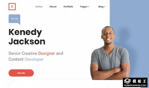 个人职业技能展示响应式网站模板